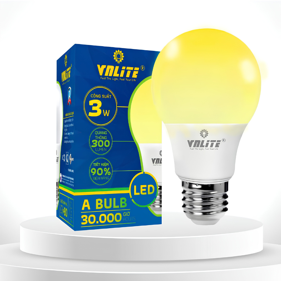 VNLITE LED A-BULB 3W 3000K E27