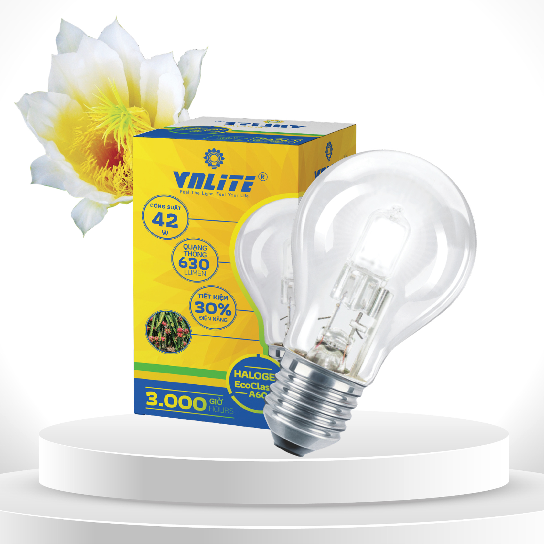 VNLITE HALOGEN 42W 2700K E27 A60