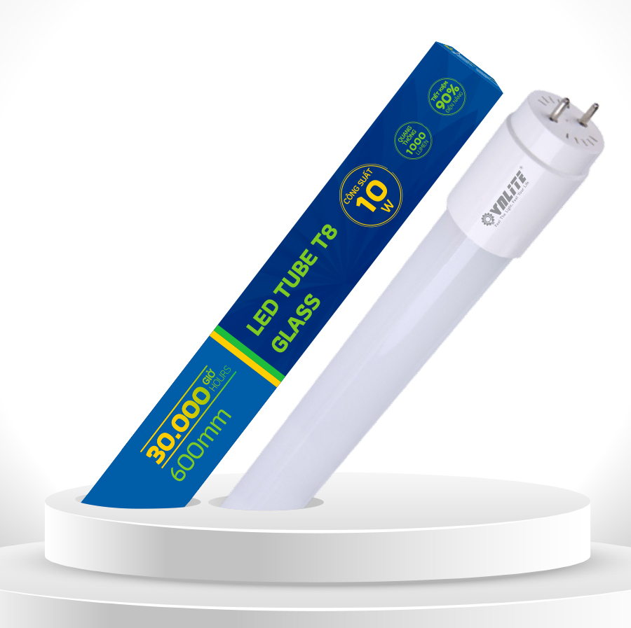 VNLITE LED TUBE T8 THỦY TINH 0.6M 10W 7000K