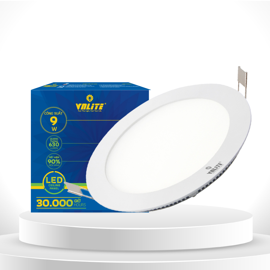 VNLITE LED ÂM TRẦN SM 9W 6500K TRÒN