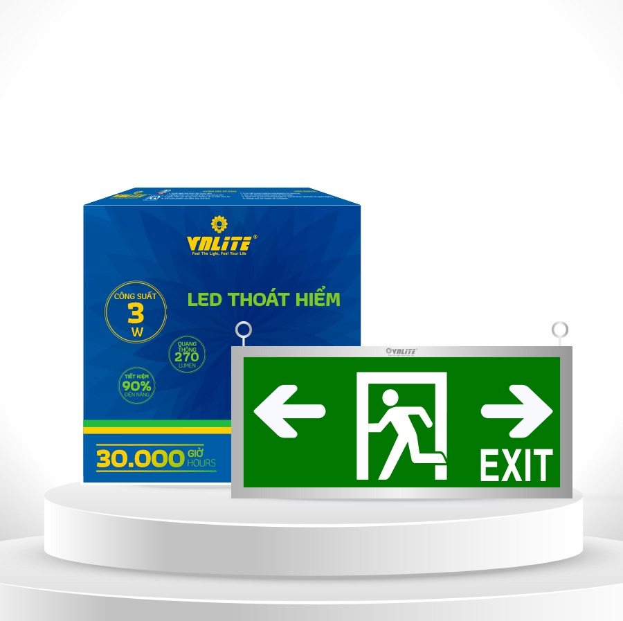 VNLITE LED THOÁT HIỂM 2 HƯỚNG 2 MẶT