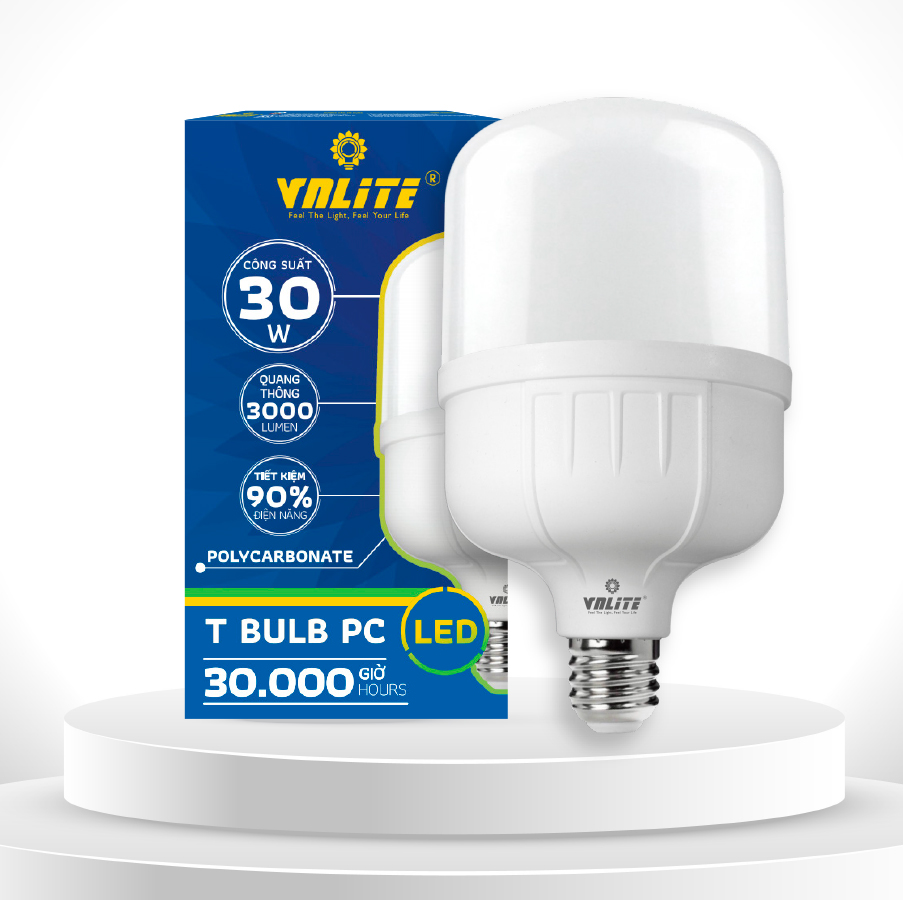 VNLITE LED T-BULB PC 30W 6500K E27