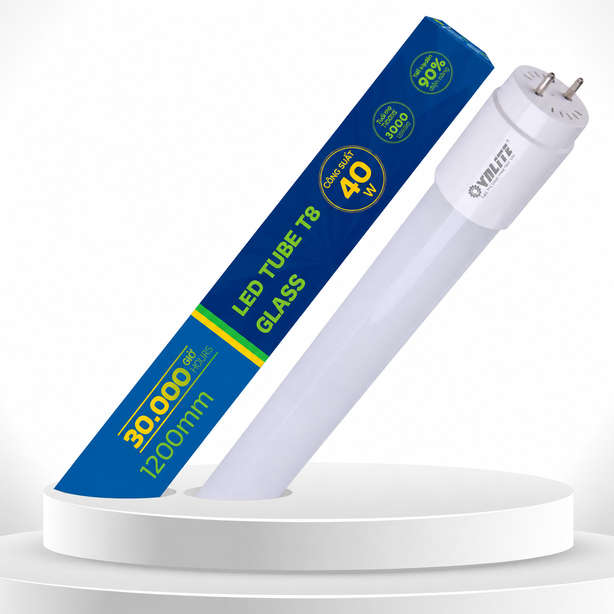 VNLITE LED TUBE T8 THỦY TINH 1.2M 40W 7000K