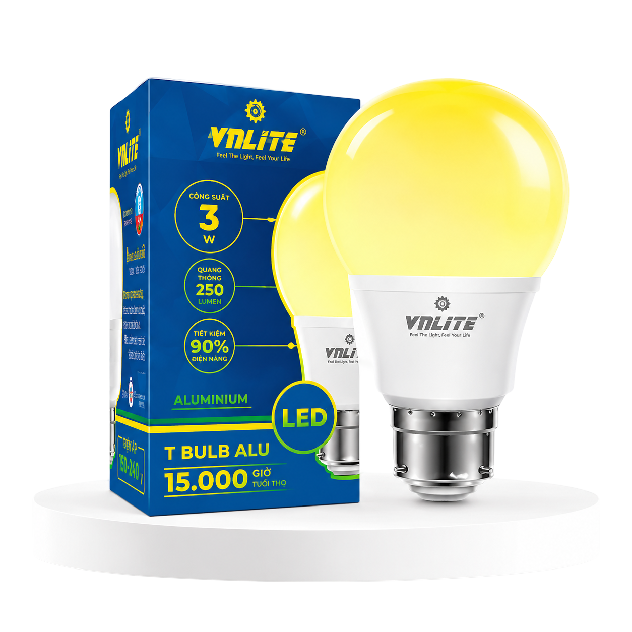 VNLITE LED A-BULB 3W 3000K E27