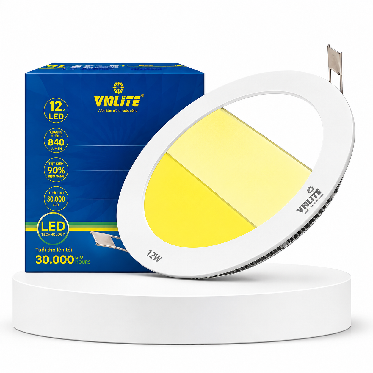 VNLITE LED ÂM TRẦN SM 9W 3 CHẾ ĐỘ TRÒN