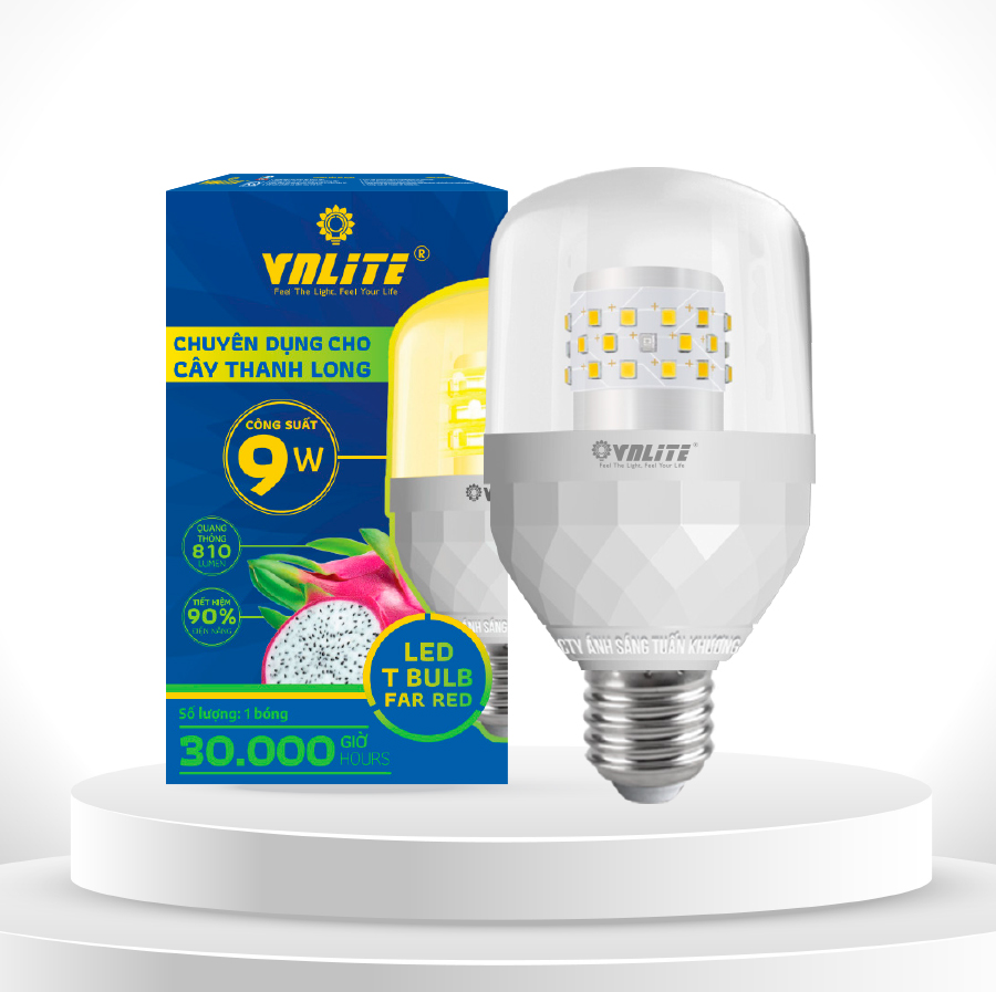 VNLITE LED T-BULB 9W 3000K E27 ĐỎ XA